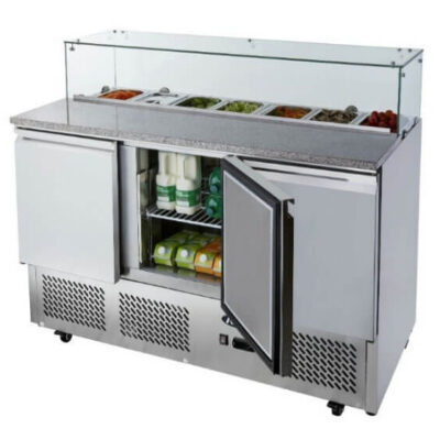 Atosa Ice-A-Cool ICE3864GR 3 Door Marble Top Saladette Counter